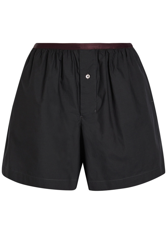 Photo: Lemaire Cotton and Silk-blend Boxer Shorts Charcoal