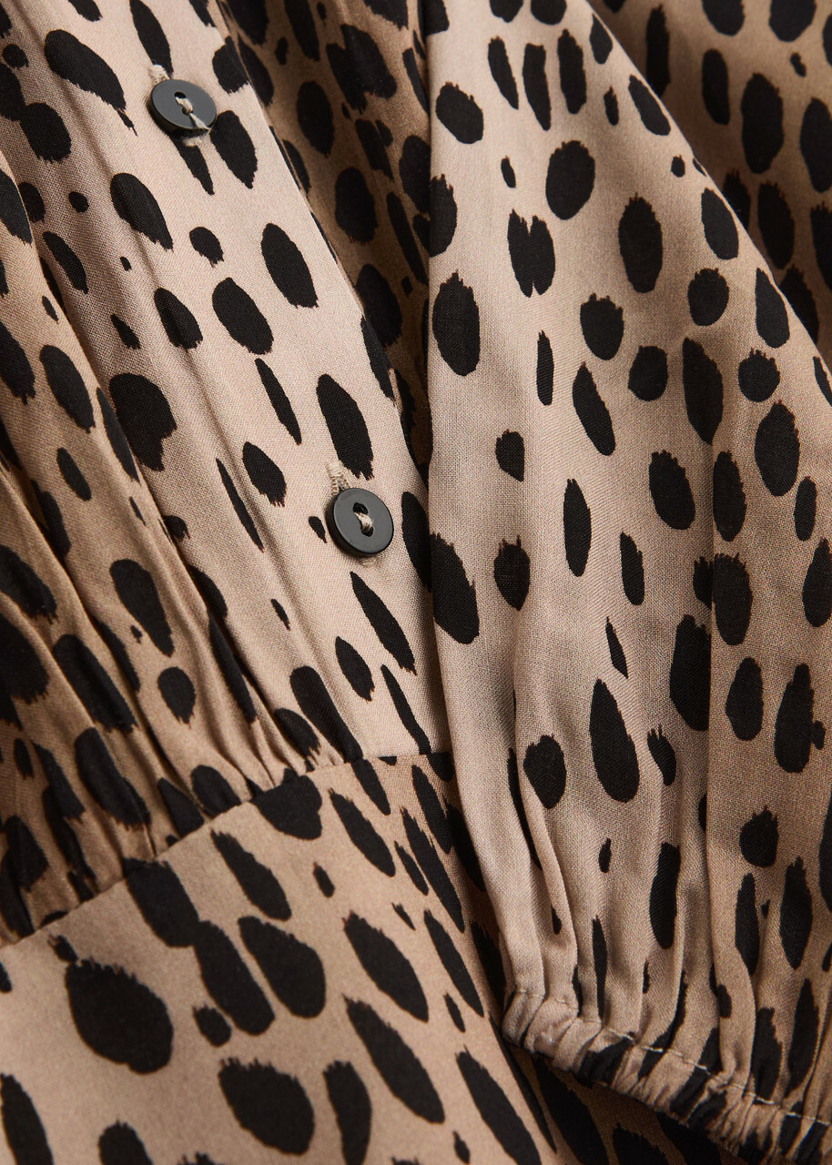 hand beaded long sleeve mother of the bride dress reviews Isla Leopard Print Midi Dress