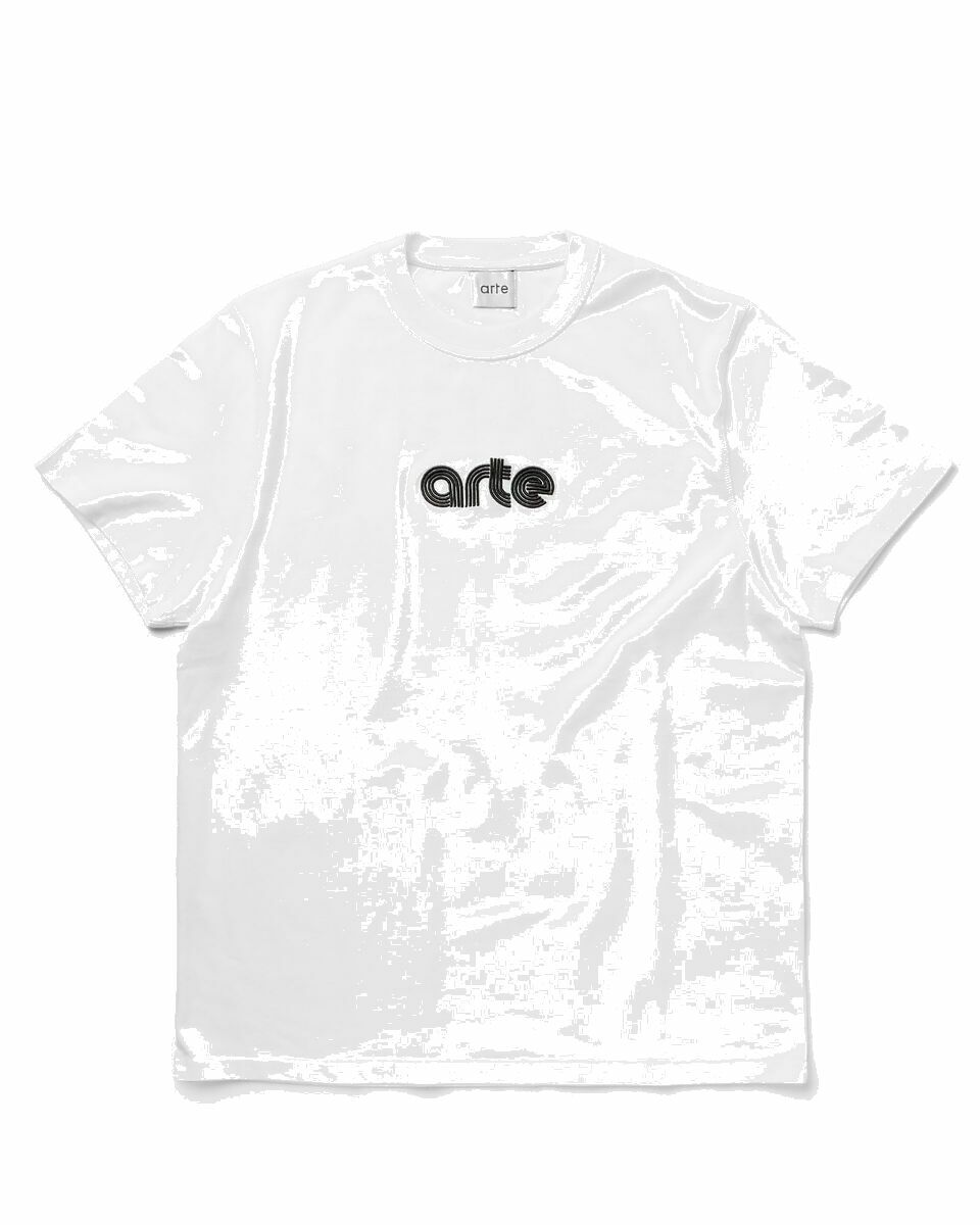 Photo: Arte Antwerp 3 D Front Bauhaus Logo T Shirt White - Mens - Shortsleeves