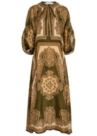 Zimmermann Mahon Printed Silk Midi Tunic Dress Multicoloured