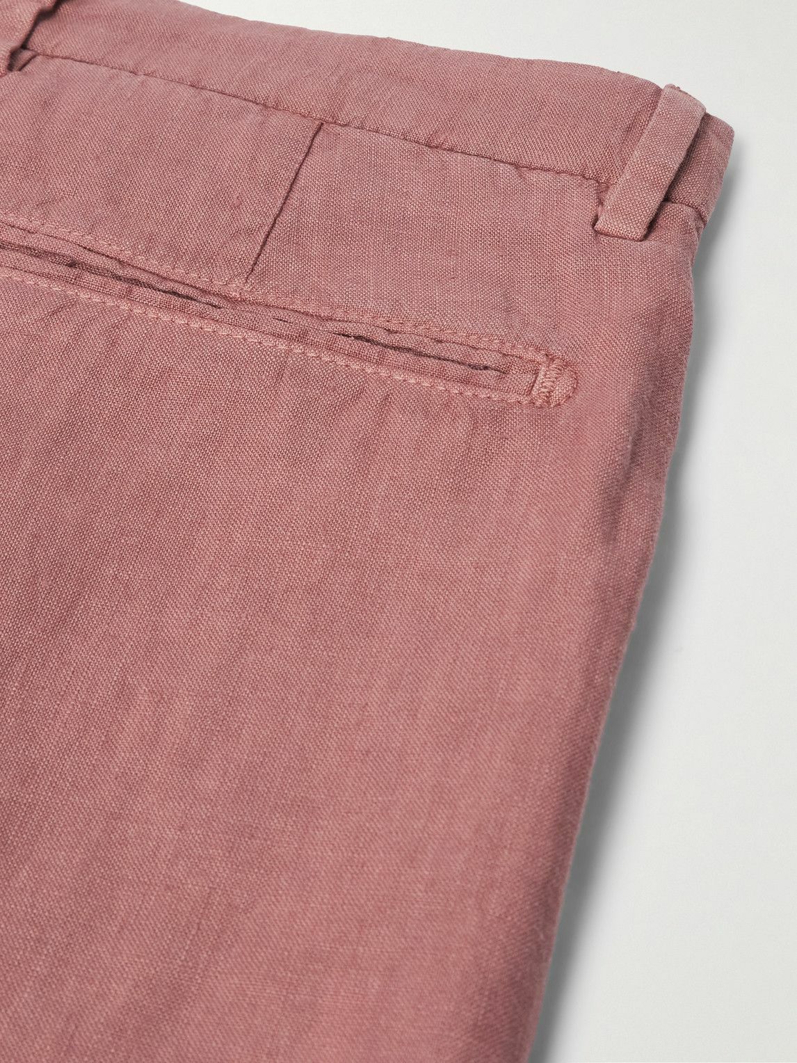 Boglioli - Straight-Leg Linen Shorts - Red