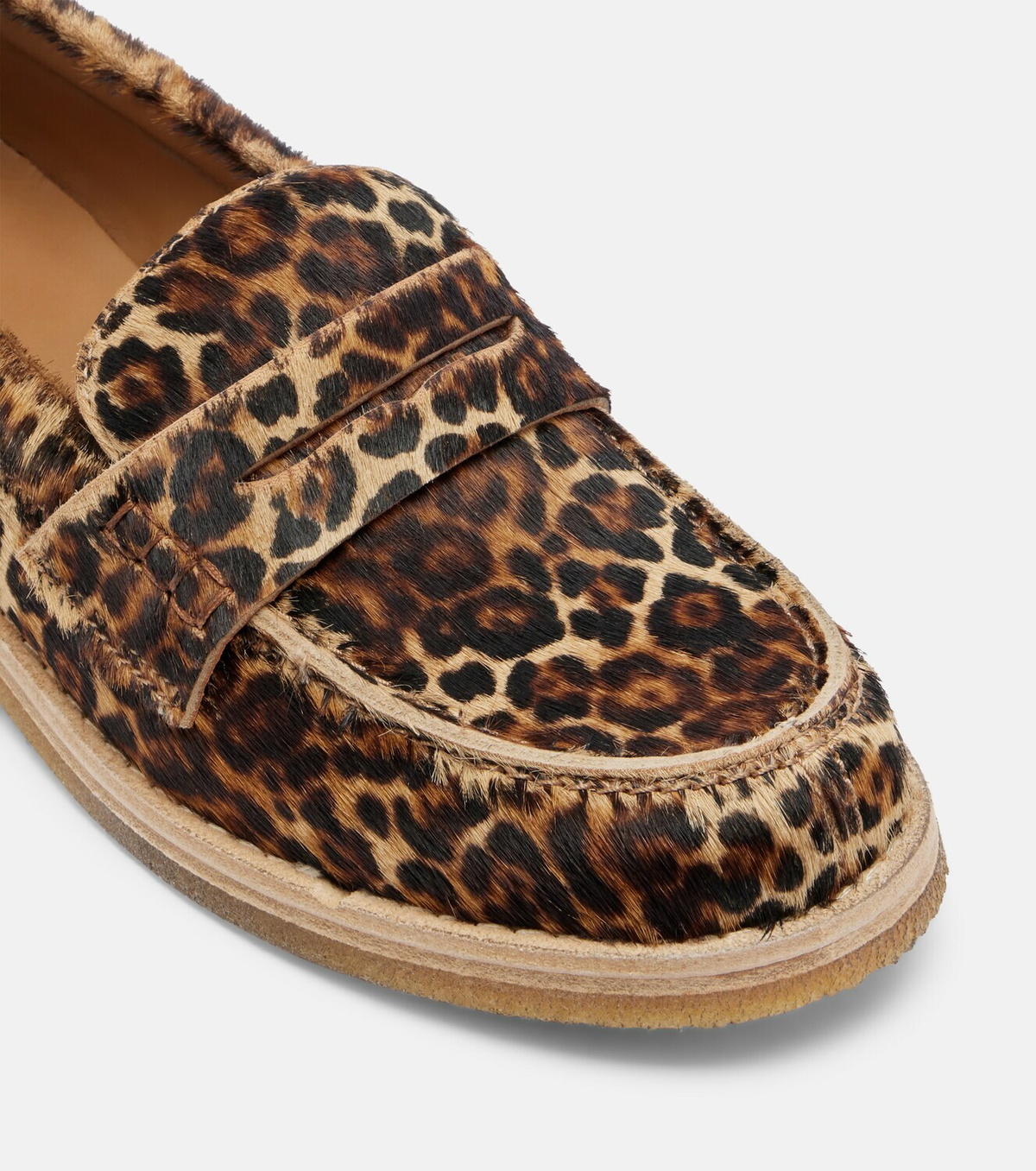 Golden Goose Jerry leopard-print calf hair penny loafers