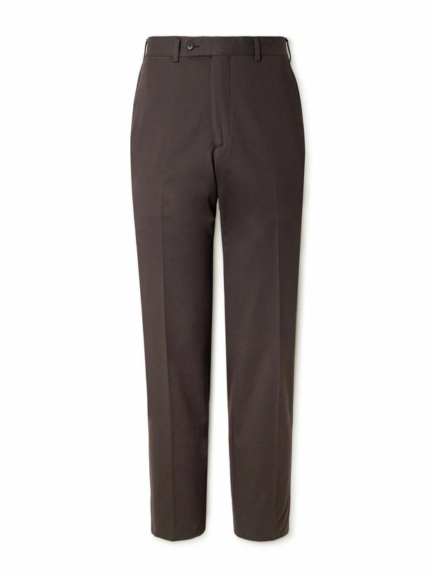 Photo: Saman Amel - Straight-Leg Cotton-Blend Trousers - Brown