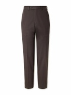 Saman Amel - Straight-Leg Cotton-Blend Trousers - Brown