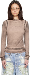 Acne Studios Beige Layered Printed T-shirt