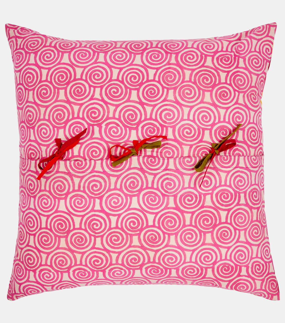 Lisa Corti Camelia Magenta Medium cotton cushion