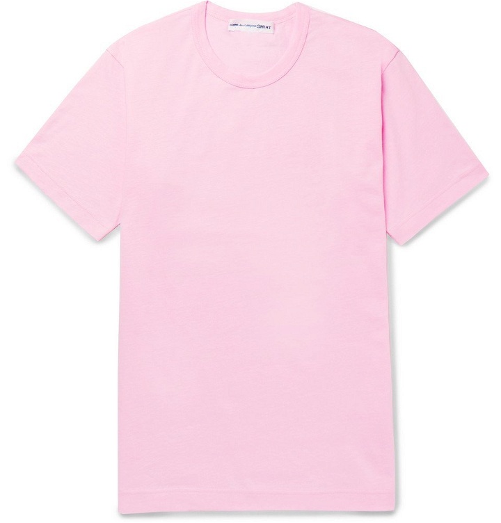 Photo: Comme des Garçons SHIRT - Cotton-Jersey T-Shirt - Pink