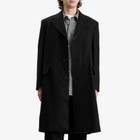 MM6 Maison Margiela Men's Wool Overcoat in Black