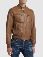 DSQUARED2 - Rocco Siffredi Leather Zip Jacket