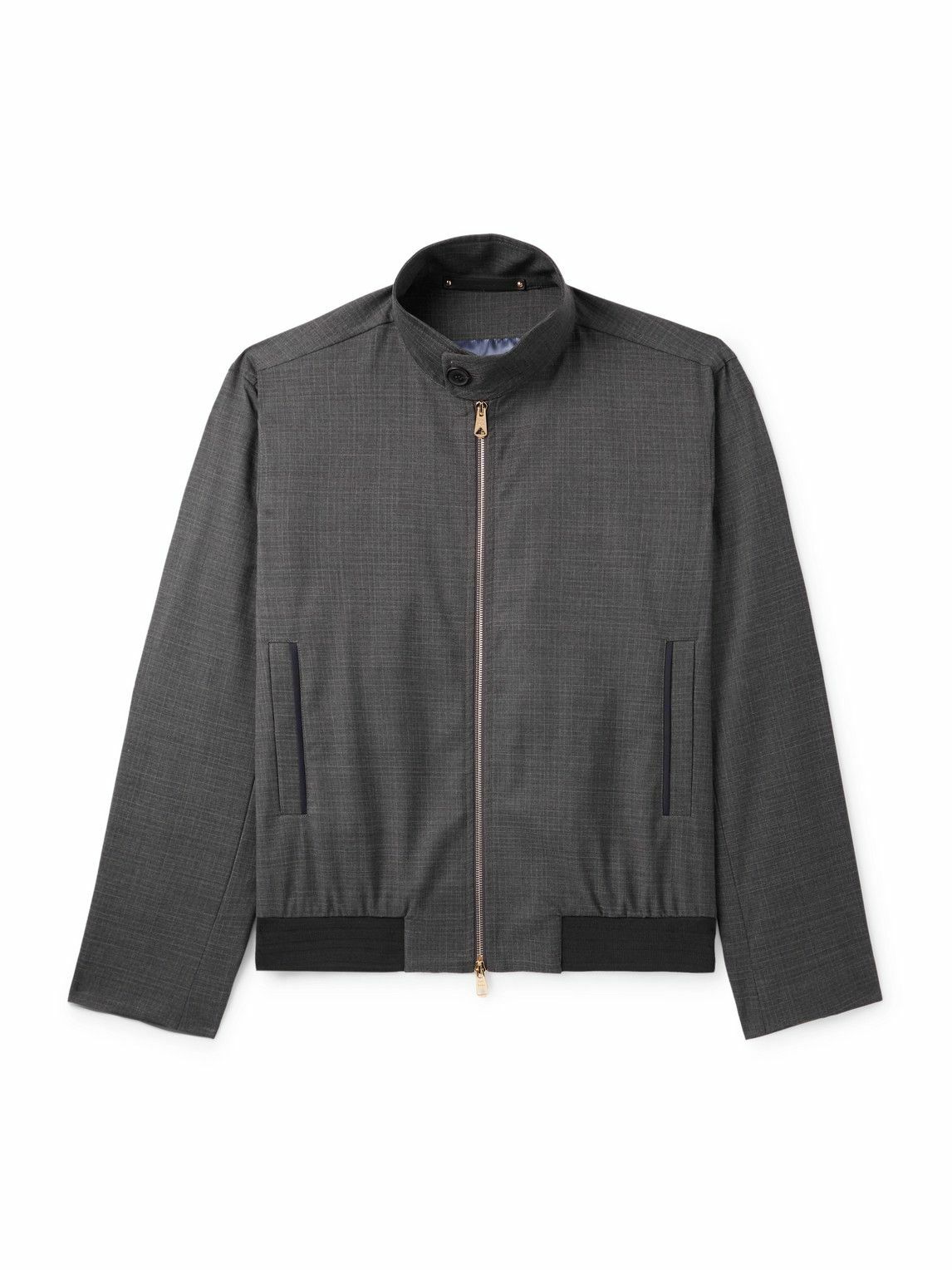 Paul Smith Navy Loro Piana Zip Front Jacket Paul Smith