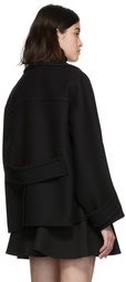 Valentino Black Short Double Wool Jacket