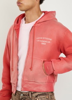Acne Studios Logo-print Cotton Sweatshirt Red