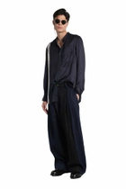 Ziggy Chen Pants In Blue Linen
