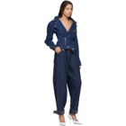 Kreist Indigo Studded Round Shoulders Denim Jacket