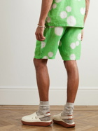Folk - Assembly Straight-Leg Printed Linen Shorts - Green