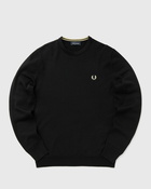 Fred Perry Classic Crew Neck Jumper Black - Mens - Sweatshirts