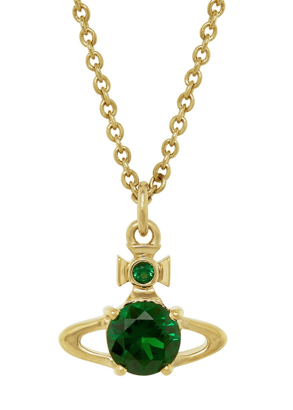 Photo: Vivienne Westwood Reina orb Crystal-embellished Necklace - Green - One Size