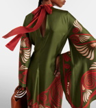 La DoubleJ Magnifico printed silk twill maxi dress