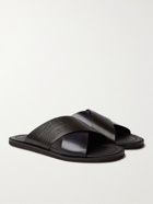Berluti - Sifnos Scritto Leather Sandals - Black