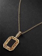 SHAY - Gold, Diamond and Onyx Pendant Necklace