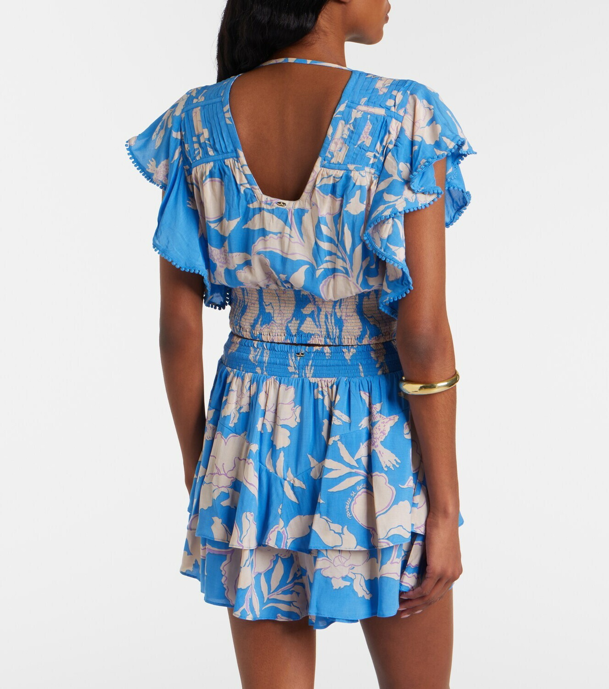 Poupette St Barth Pearl floral crop top