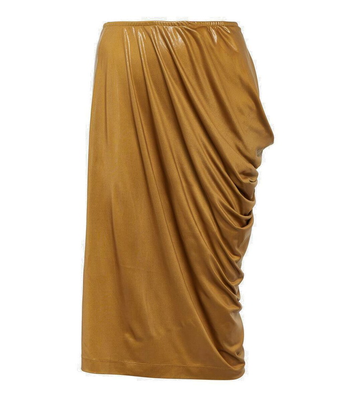 Photo: Dries Van Noten Draped jersey midi skirt