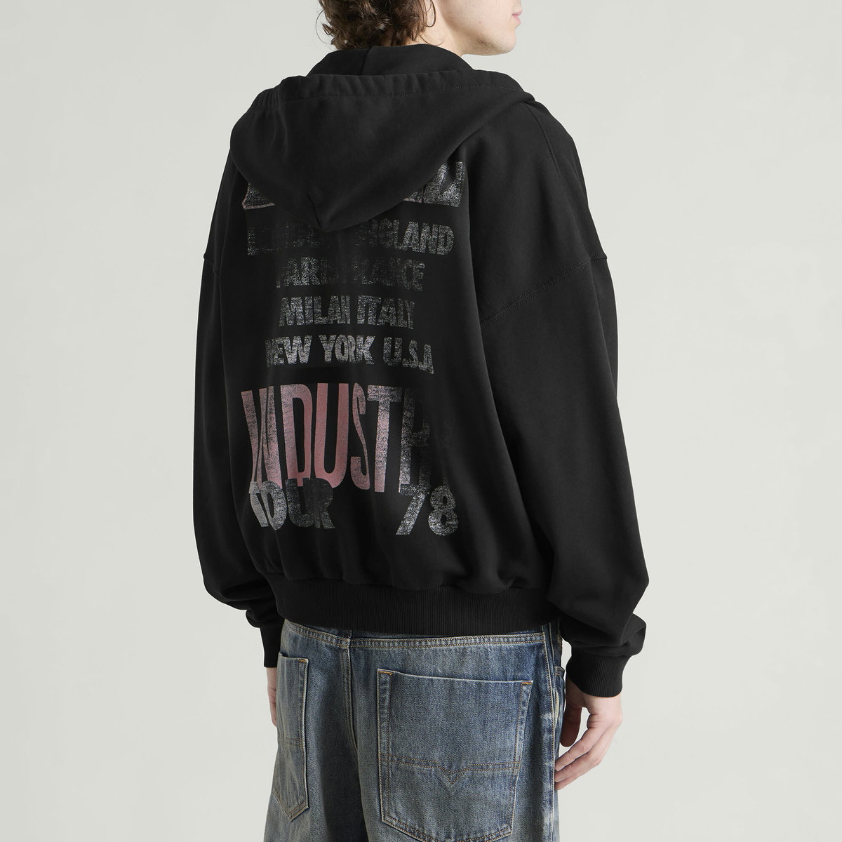 Diesel Men's Tour Zip Hoodie in Black