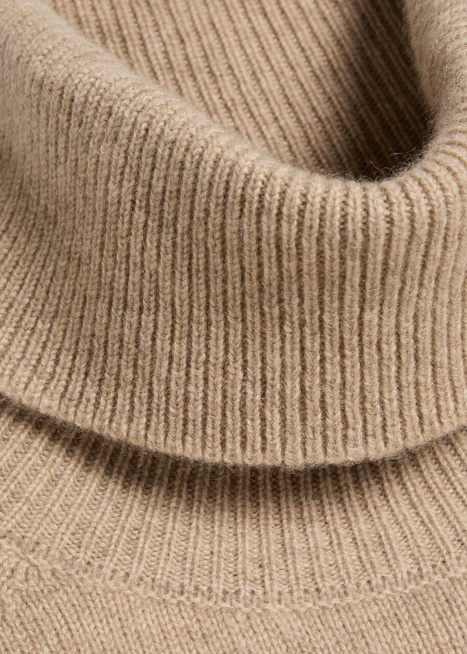 Anine Bing Jackson Roll-neck Cashmere top Light Brown