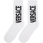 Versace White Logo Socks