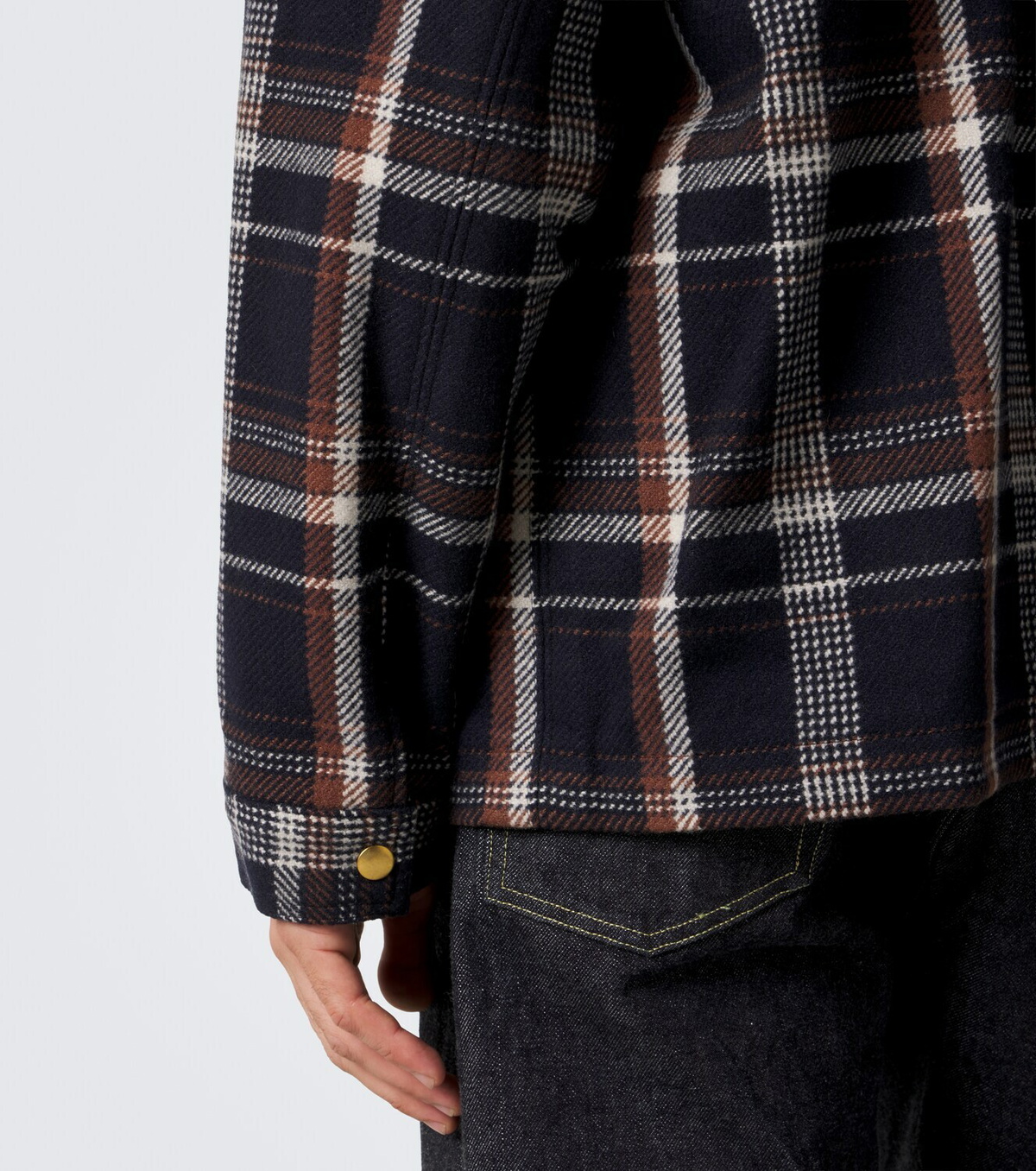 A.Presse Checked wool and cashmere overshirt