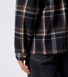 A.Presse Checked wool and cashmere overshirt