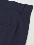 De Bonne Facture - Artist Wide-Leg Pleated Wool Trousers - Blue