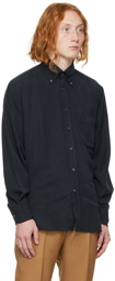 TOM FORD Navy Garment-Dyed Leisure Shirt