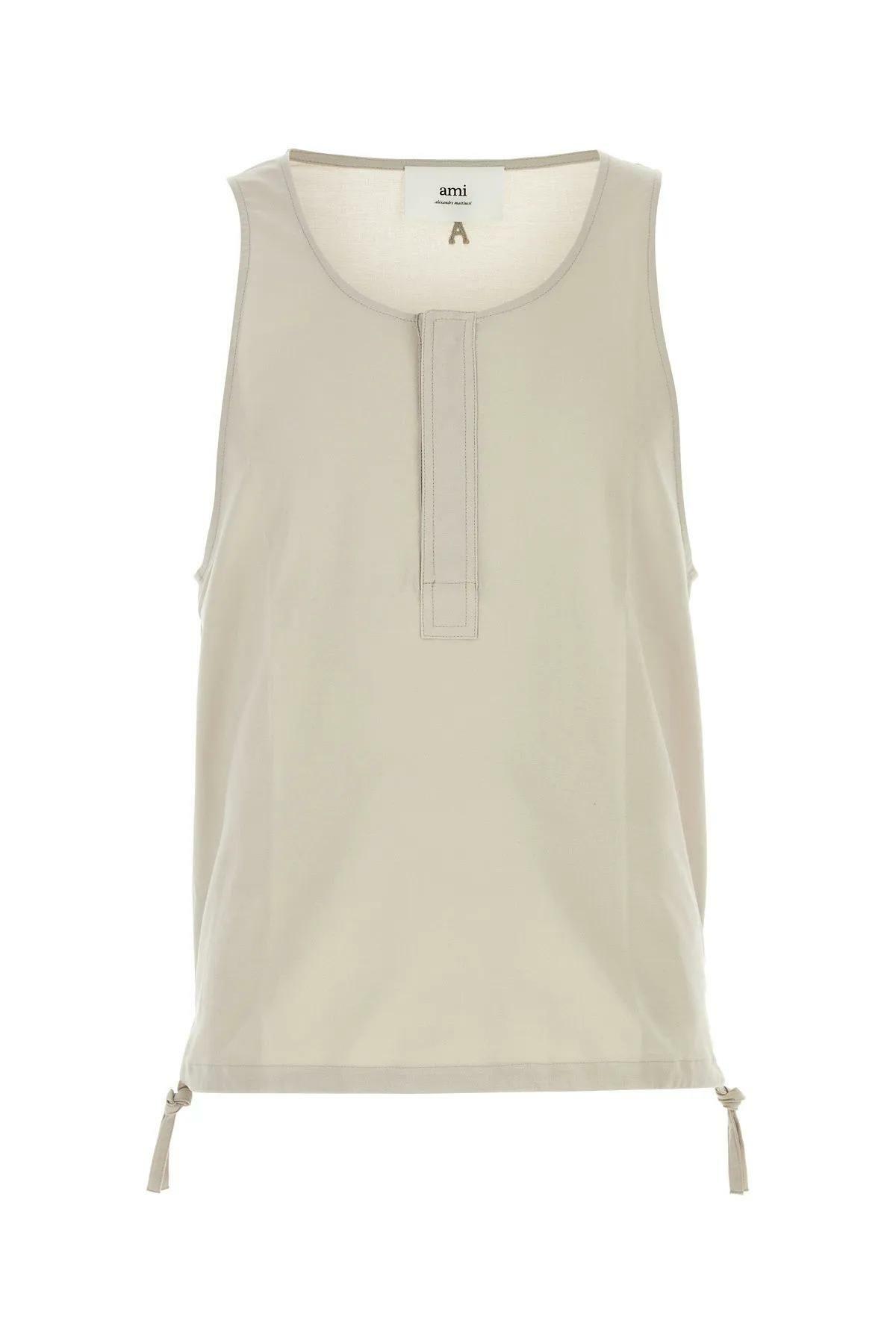 Ami Alexandre Mattiussi Sand Cotton Tank Top