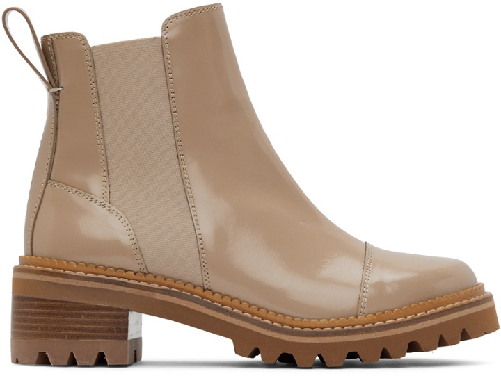 Photo: See by Chloé Beige Mallory Chelsea Boots