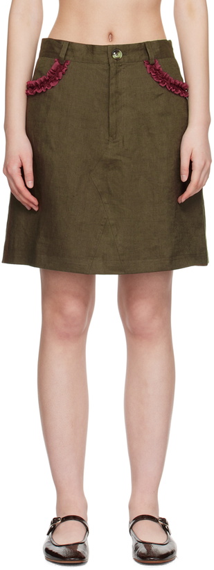 Photo: Caro Editions Khaki Nunu Midi Skirt