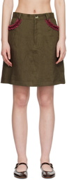 Caro Editions Khaki Nunu Midi Skirt