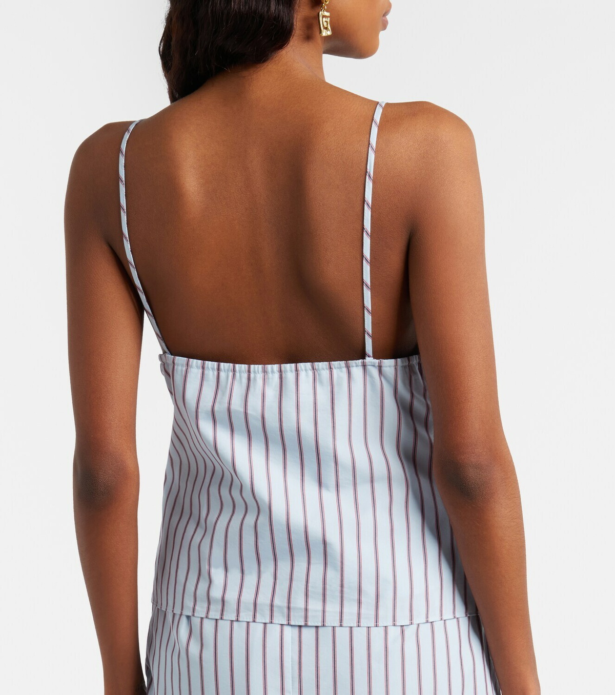 SIR Lista pinstripe cotton-blend top