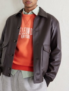 Aimé Leon Dore - Logo-Print Cotton-Blend Jersey Sweatshirt - Orange