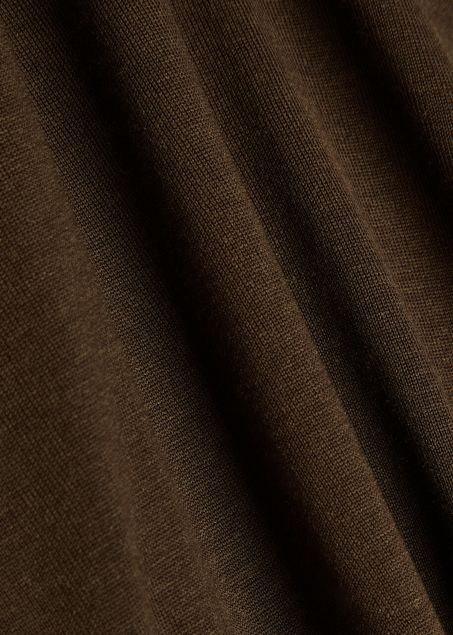 Officine Générale Boris Knit T-shirt Dark Brown