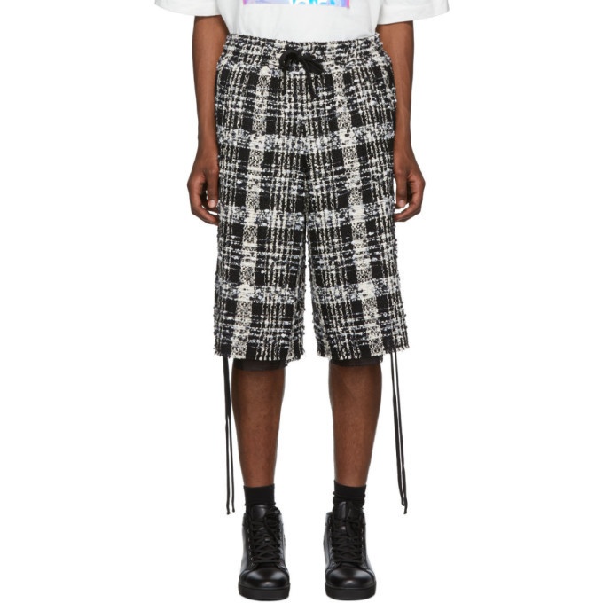 Photo: Faith Connexion Black and White Tweed Laced Check Shorts