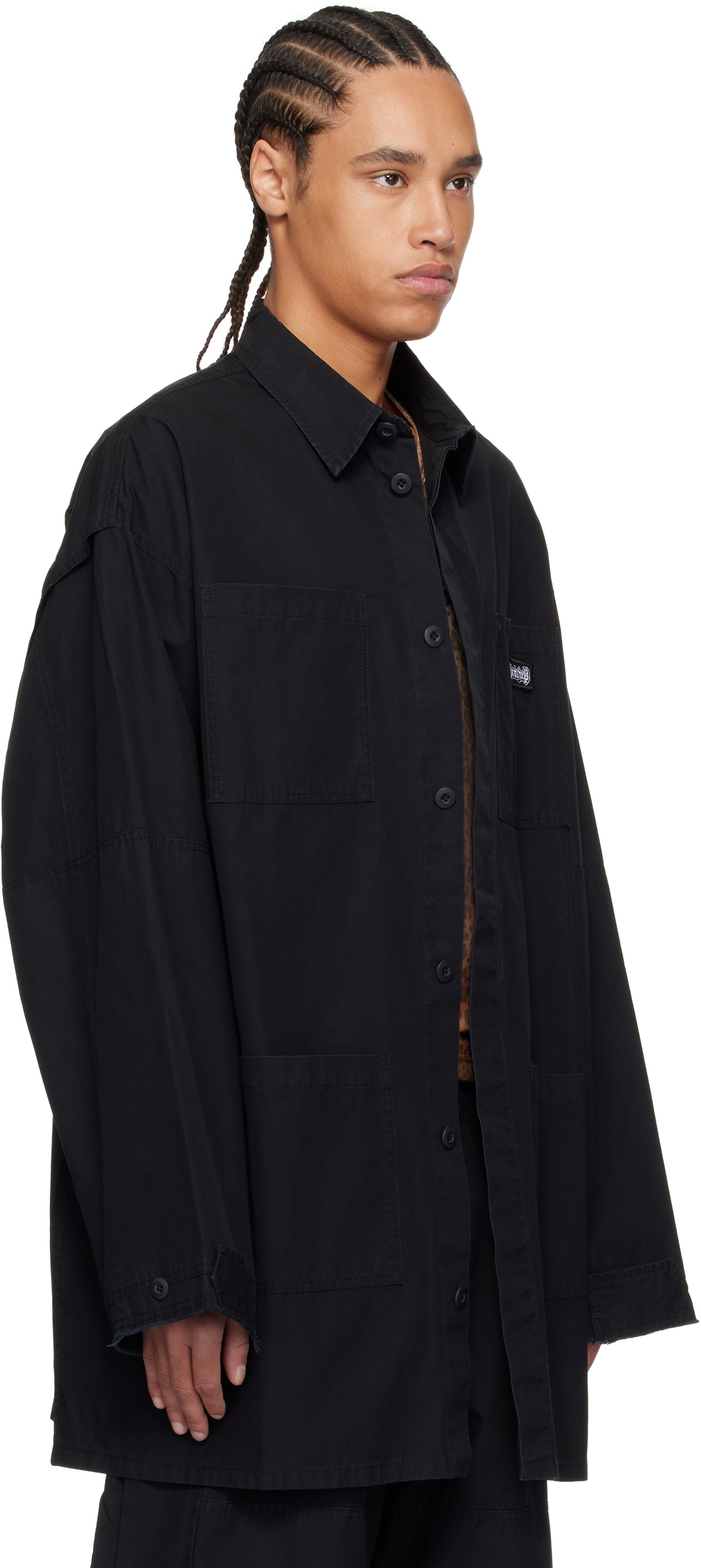 032c Black Intermission Cargo Overshirt
