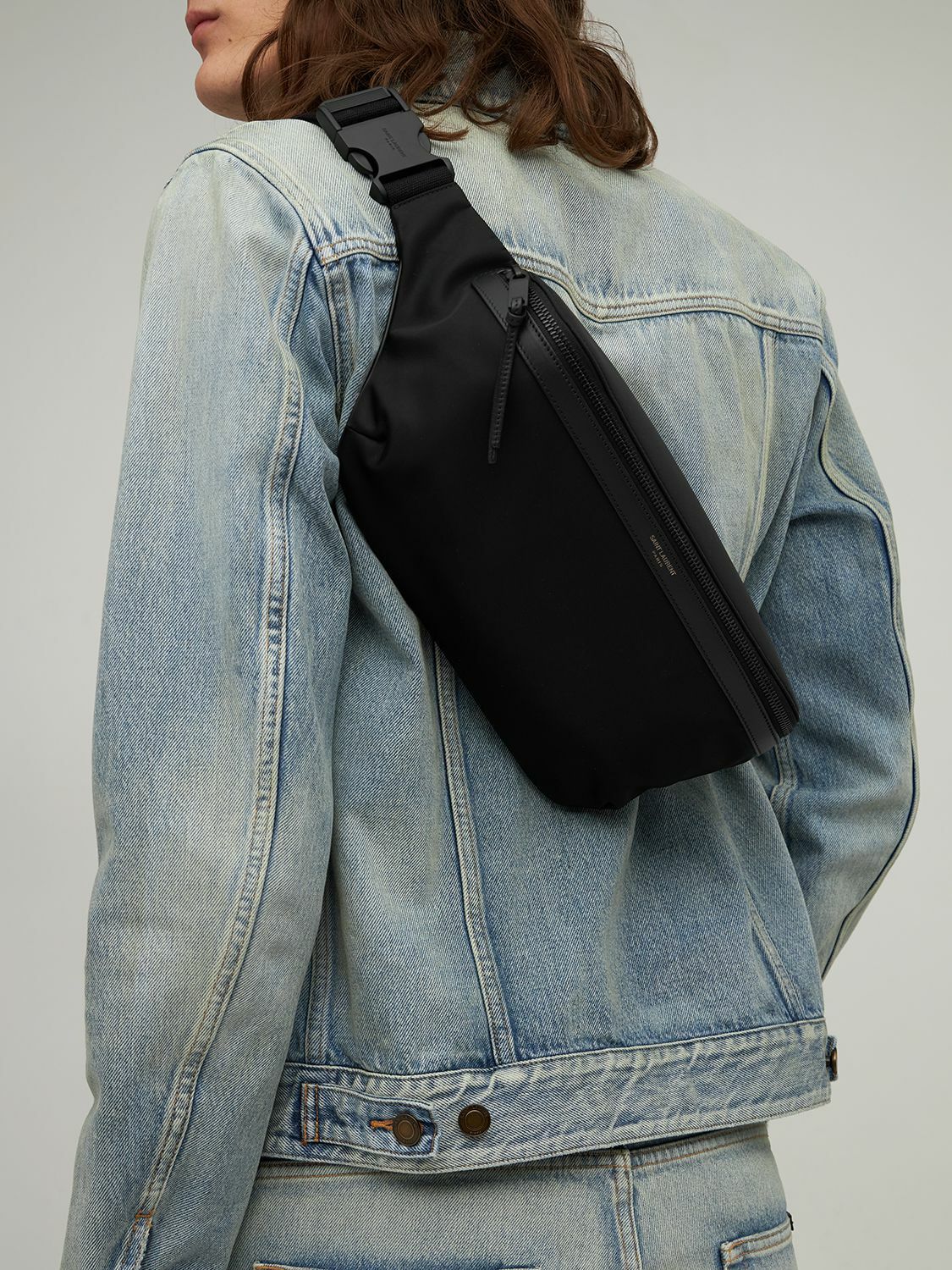 SAINT LAURENT - City Leather & Nylon Crossbody Bag Saint Laurent