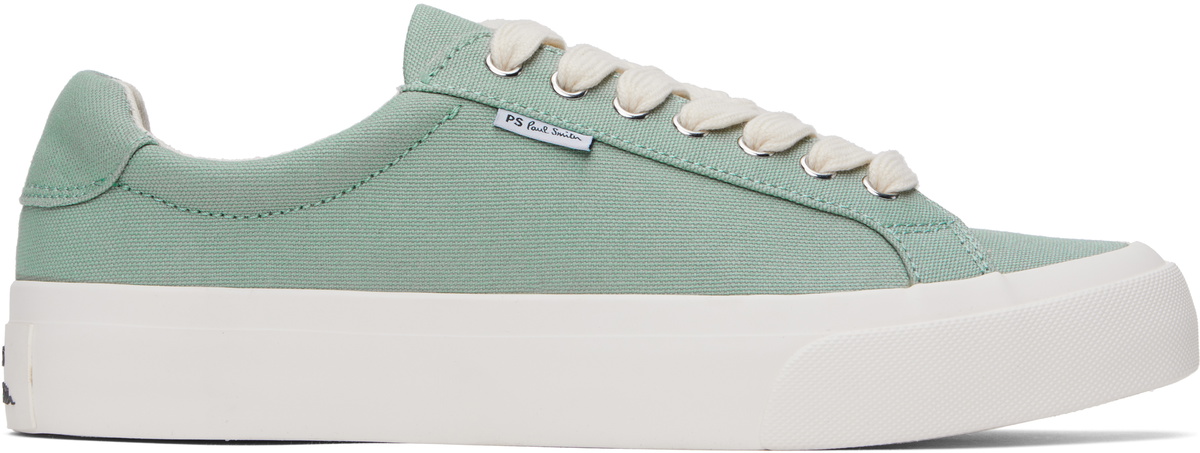 PS by Paul Smith Green Canvas Amos Sneakers