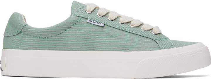 Photo: PS by Paul Smith Green Canvas Amos Sneakers