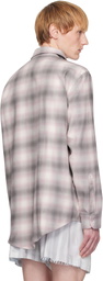 Collina Strada Purple Tuxedo Button Up Shirt
