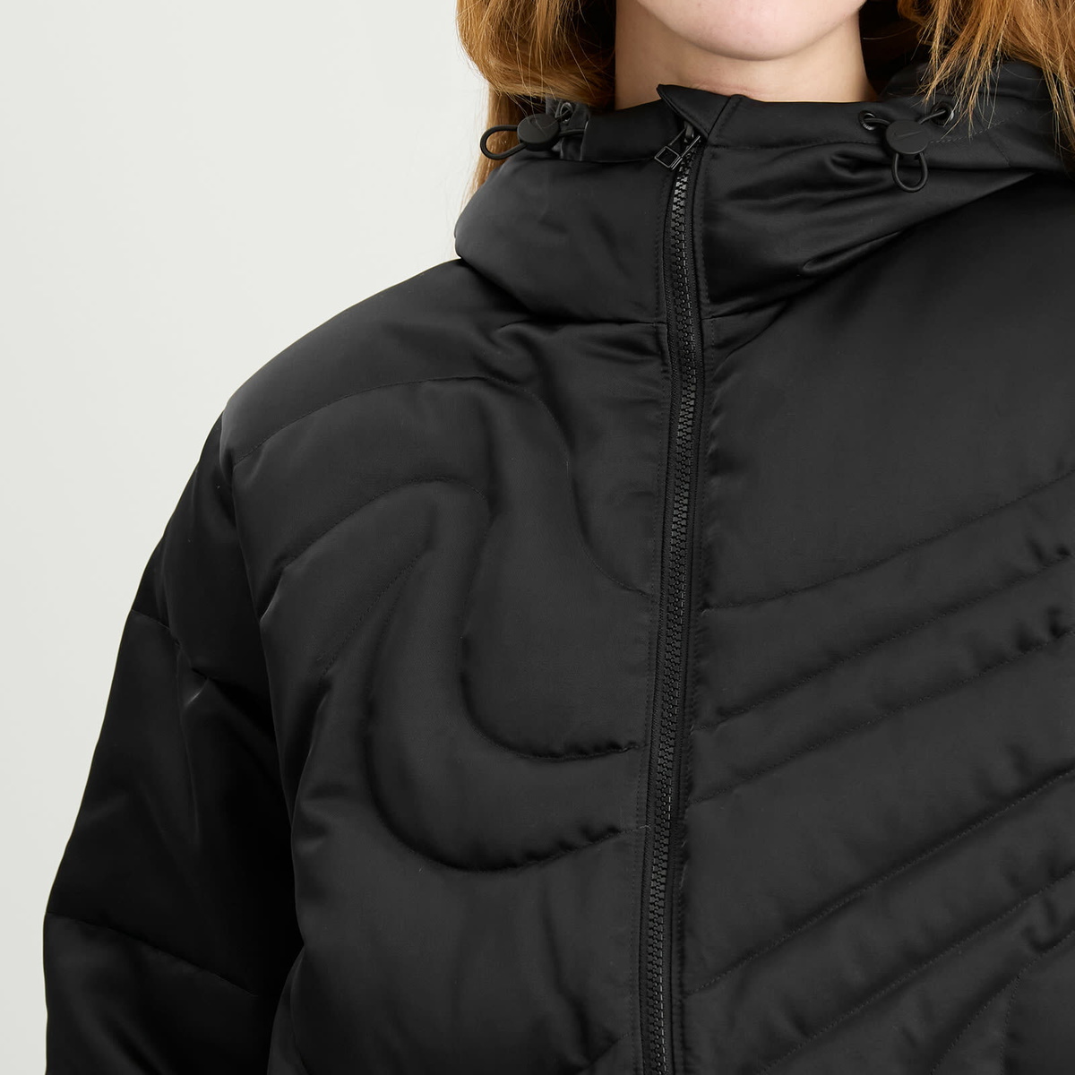 Nike Women's Swoosh Puffer Jacket in Black