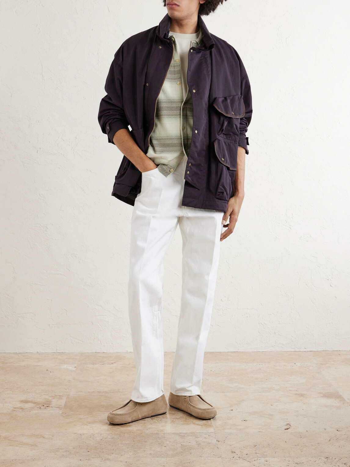 Kaptain Sunshine - Skate Straight-Leg Jeans - White