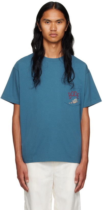 Photo: Bode Blue Sweet Pine T-Shirt