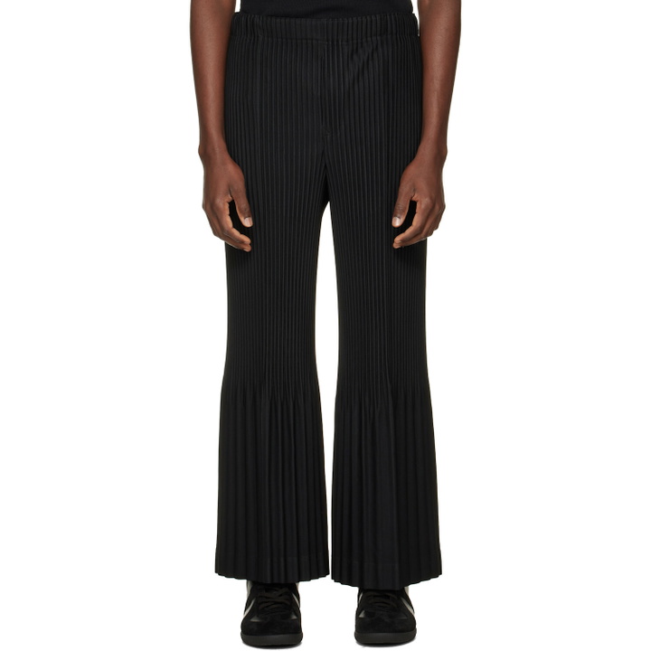 Photo: HOMME PLISSÉ ISSEY MIYAKE Black Pleats Bottoms 1 Trousers